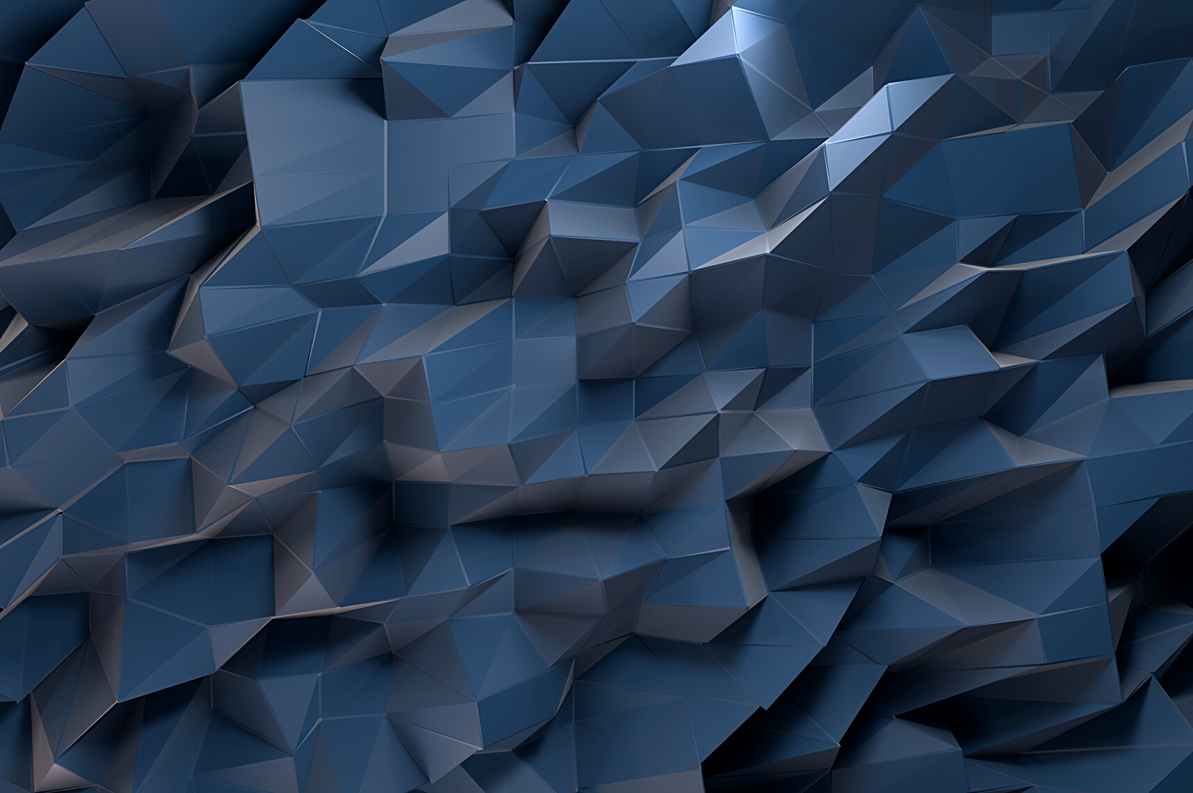 Mettalic blue geo textured wall